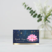 金ゴールドスターズロータスネイビーブルー 名刺 (スタンド正面)