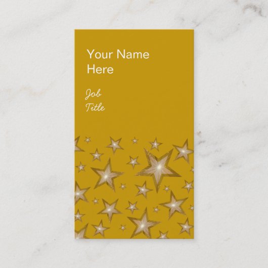 金ゴールドスターズ名刺金ゴールドポートレート 名刺 (正面)