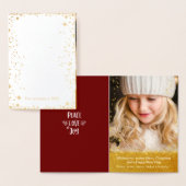 金ゴールドスターズ「ピースラブジョイ」引用文カスタム写真 箔カード (ディスプレー)