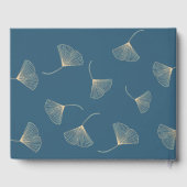 金ゴールドスターズ&ムーンネイビーブルーベビーシャワーゲストブック ゲストブック (裏面)