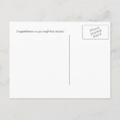 金ゴールドスターダイエットフィットネスおめでとう証明書 ポストカード (裏面)