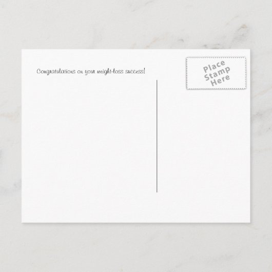 金ゴールドスターダイエットフィットネスおめでとう証明書 ポストカード (裏面)