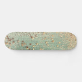 金ゴールドスターダストオンシーグリーン スケートボード (横)
