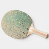 金ゴールドスターダストオンシーグリーン 卓球ラケット (横)