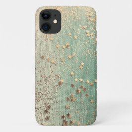金ゴールドスターダストオンシーグリーン iPhone 11 ケース