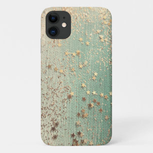 金ゴールドスターダストオンシーグリーン iPhone 11 ケース