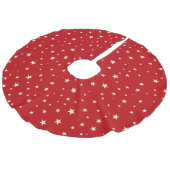 金ゴールドスターデザインクリスマスツリースカート フェイクリネンツリースカート (アングル)