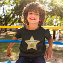 金ゴールドスターハリウッド最上級キッズ Tシャツ