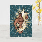 金ゴールドスターハンクグリーティングカード カード (黄色い花)