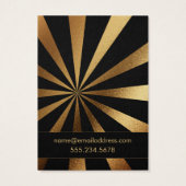 金ゴールドスターバストブラックイヤリングホルダー表示カード (裏面)