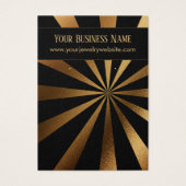 金ゴールドスターバストブラックイヤリングホルダー表示カード (正面)