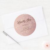 金ゴールドスターバラ美しいショップラグジュアリーエレガントトレンディー ラウンドシール (封筒)