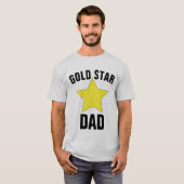 金ゴールドスターパパTシャツ、兵士の父落ちた Tシャツ (正面フル)