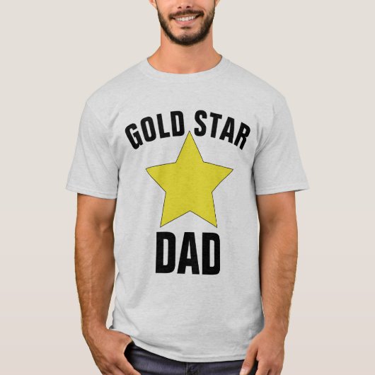 金ゴールドスターパパTシャツ、兵士の父落ちた Tシャツ (正面)