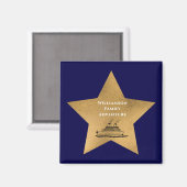 金ゴールドスターファミリークルーズシップドアブルー マグネット (正面/裏面)