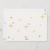 金ゴールドスターファミリーフォトクリスマスカード シーズンカード (裏面)