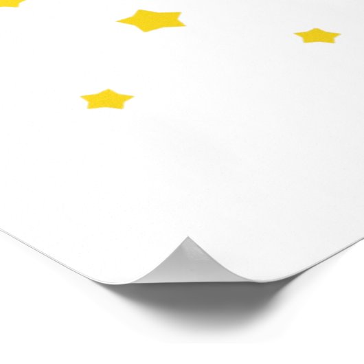 金ゴールドスターフェイクグリッター誕生日パーティーガールフォト ポスター (角)