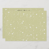 金ゴールドスターベビーシャワー 招待状 (正面/裏面)