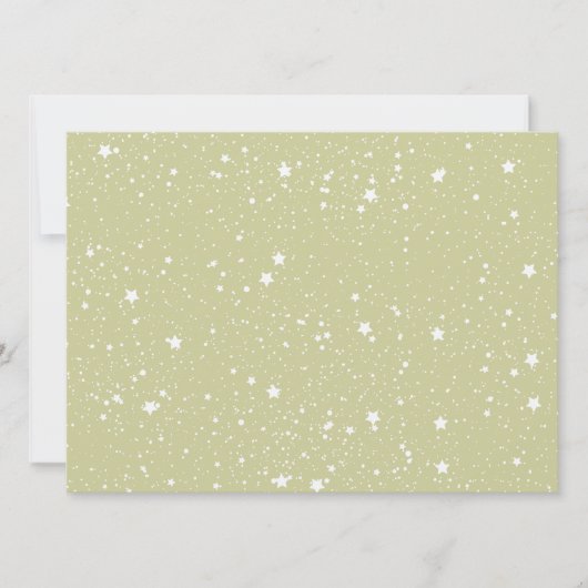 金ゴールドスターベビーシャワー 招待状 (正面)