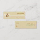 金ゴールドスターホワイトラインの名刺クリームスキニー スキニー名刺 (正面/裏面)