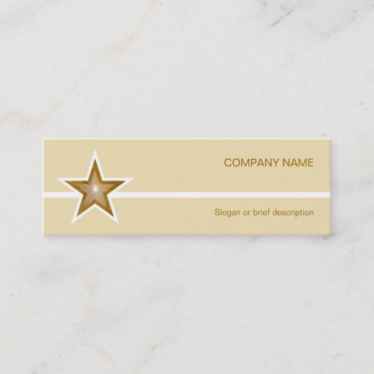 金ゴールドスターホワイトラインの名刺クリームスキニー スキニー名刺 (正面)