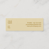 金ゴールドスターホワイトラインの名刺クリームスキニー スキニー名刺 (裏面)