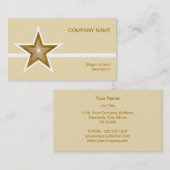 金ゴールドスターホワイトラインの名刺クリーム 名刺 (正面/裏面)