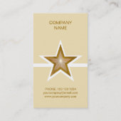 金ゴールドスターホワイトラインの名刺クリーム（縦） 名刺 (裏面)