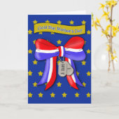 金ゴールドスターマザーズデイカード カード (黄色い花)