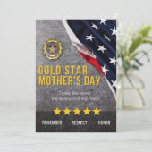 金ゴールドスターマザーズデイカード 招待状 (スタンド正面)