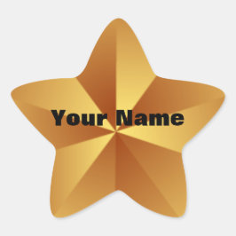 金ゴールドスターメタリックルックカスタムステッカー 星シール
