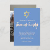 金ゴールドスターユダヤ人追悼写真スクリプト サンキューカード (正面/裏面)