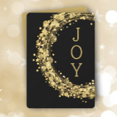 金ゴールドスターリースオンブラッククリスマスノンフォト シーズンカード