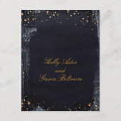 金ゴールドスターリーナイト結婚式招待状詳細 エンクロージャーカード (裏面)