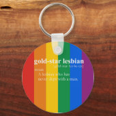 金ゴールドスターレズビアンTシャツ/ゲイスラングTシャツ キーホルダー (正面)