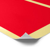 金ゴールドスター今月の写真ディスプレイの従業員 ポスター (角)