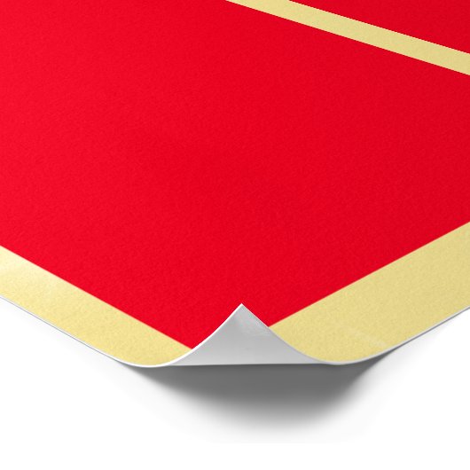 金ゴールドスター今月の写真ディスプレイの従業員 ポスター (角)