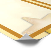 金ゴールドスター今月の写真ディスプレイの従業員 ポスター (角)