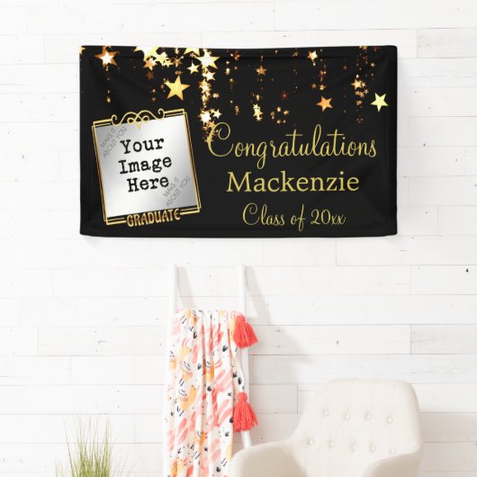 金ゴールドスター卒業サイン（写真あり） 横断幕 (インサイチュ)