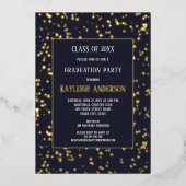 金ゴールドスター卒業パーティー 箔招待状 (正面)