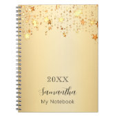 金ゴールドスター名スクリプト ノートブック (正面)