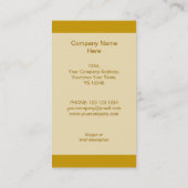 金ゴールドスター名刺クリームストライプ垂直 名刺 (裏面)