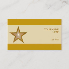 金ゴールドスター名刺クリームストライプ 名刺