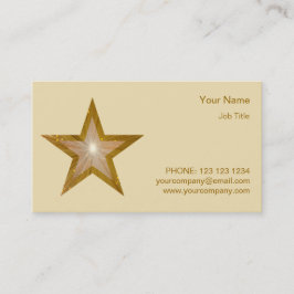 金ゴールドスター名刺テンプレートのサイドスタークリーム 名刺