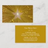 金ゴールドスター名刺テンプレート 名刺 (正面/裏面)