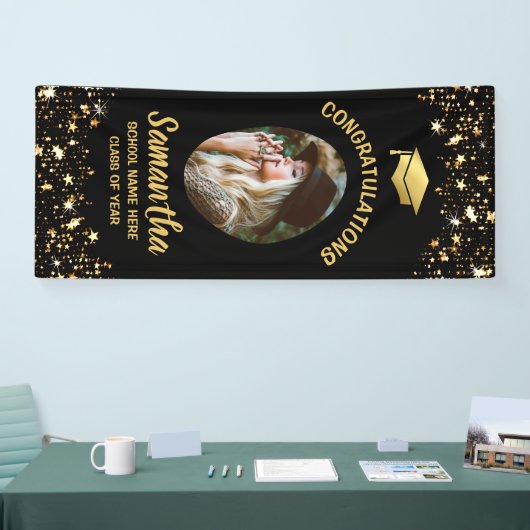 金ゴールドスター大学院 | 写真2025卒業ドア 横断幕 (トレードショー)