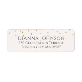 金ゴールドスター差出人住所 ラベル