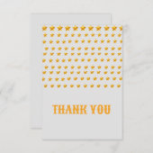 金ゴールドスター感謝していユーのフラットカード サンキューカード (正面/裏面)