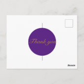 金ゴールドスター感謝していユー葉書 ポストカード (裏面)