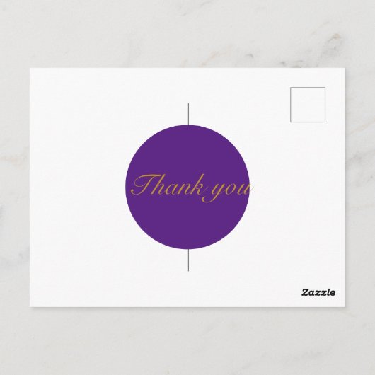 金ゴールドスター感謝していユー葉書 ポストカード (裏面)